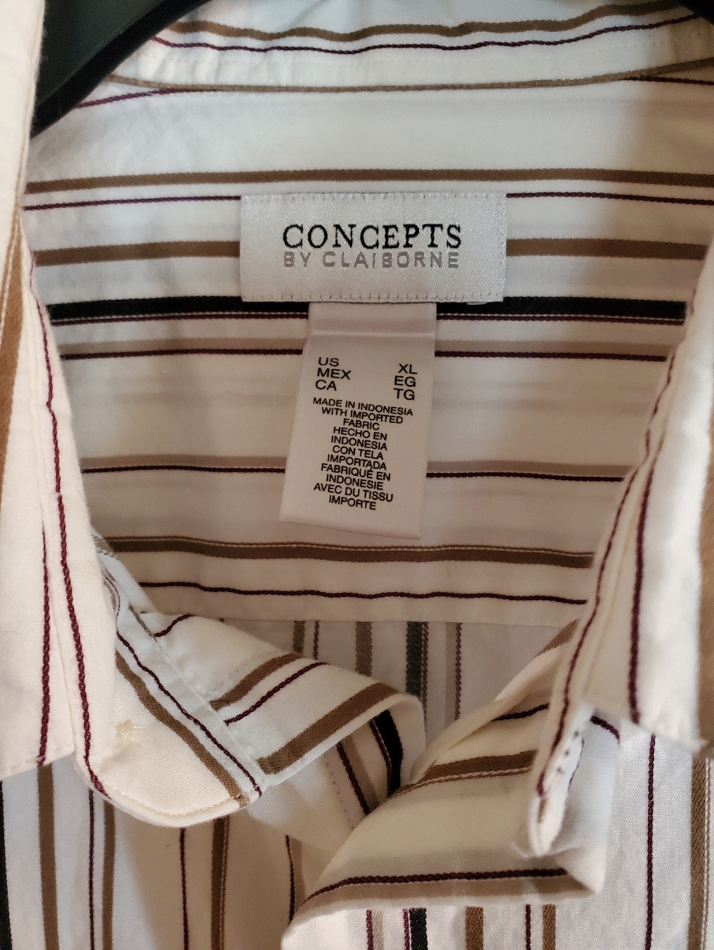 Concepts By Clairborne Mens  Striped Shirt S XL - Picture 2 of 8